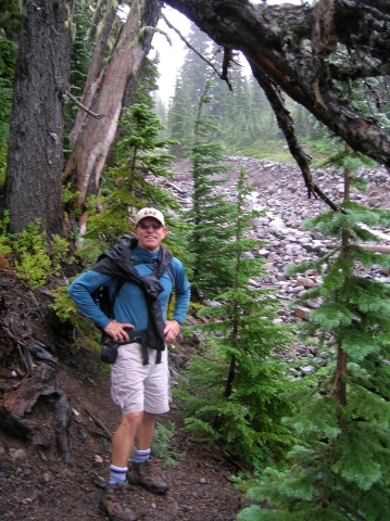 Mike Baird  Hiking at Mt. Hood